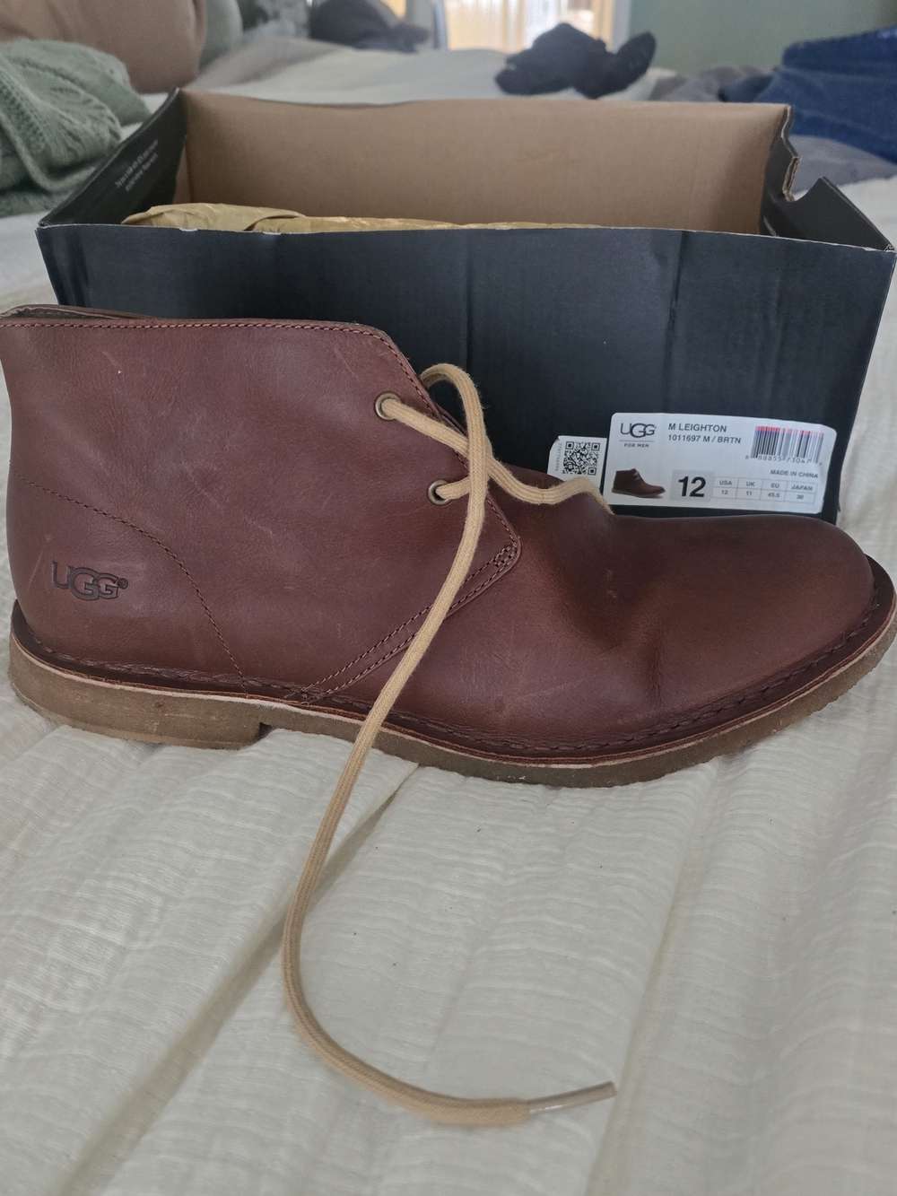 UGG Men’s Brown Leather Chukka Boot